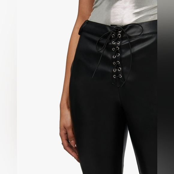 We Wore What Lace Front Vegan Leather Pant - Picture 1 of 7